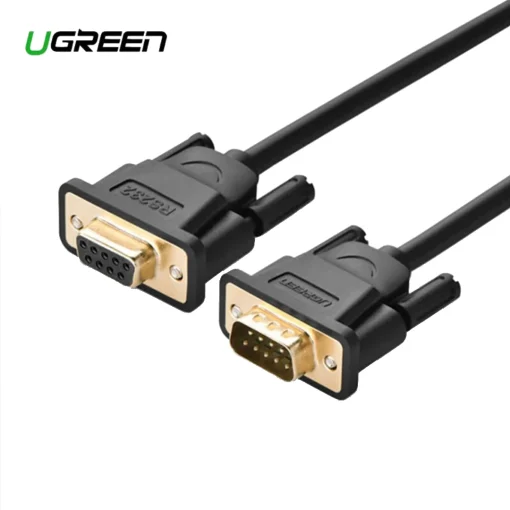 UGREEN (DB101) RS232 9-Pin Male To Female DB9 Extension Serial Cable COM cable for Scanner Computer