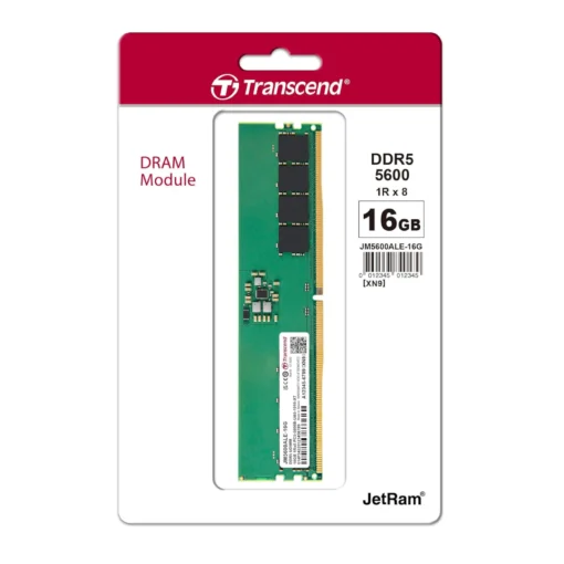 Transcend 16GB DDR5 5600 U-DIMM 1Rx8 1.1V, RAM (JM5600ALE-16G)