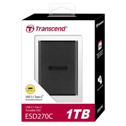 Transcend 1TB ESD270C, Disque dur externe SSD (TS1TESD270C)