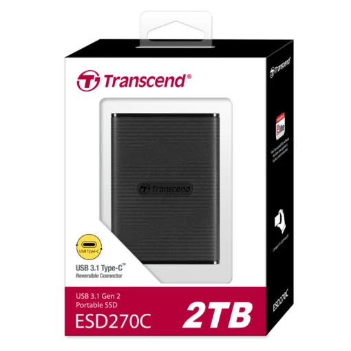 Transcend 2TB ESD270C, Disque dur externe SSD (TS2TESD270C)