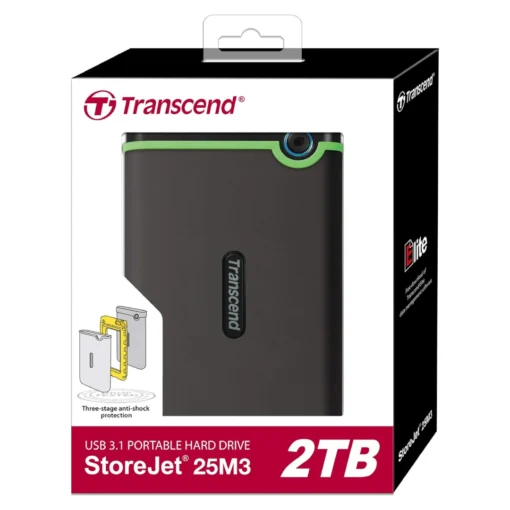 Transcend 2To StoreJet 25M3S - 2.5" Disque dur externe (TS2TSJ25M3S)