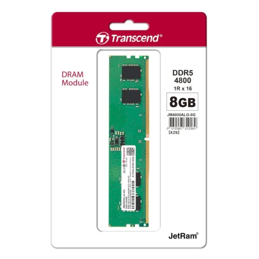 Transcend 8GB DDR5 4800 U-DIMM 1Rx16 1.1V, RAM (JM4800ALG-8G)