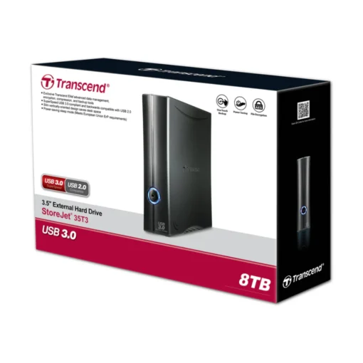 Transcend Disque dur portable StoreJet 35T3 USB 3.1 - 8To (TS8TSJ35T3)