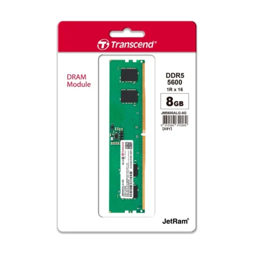 Transcend JetRam 8GB (1x8GB) (1Gx16) x4 DDR5-5600 CL46 1.1V (JM5600ALG-8G)