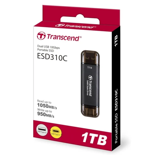 Transcend SSD Portable ESD310C 1To Noire (TS1TESD310C)
