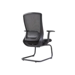 Alternative view of Chaise Visiteur Résille Lombaire – Piètement Luge Noir (GB-35C-1)