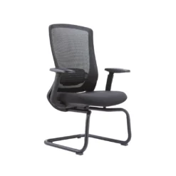 Chaise Visiteur Résille Lombaire – Piètement Luge Noir (GB-35C-1)