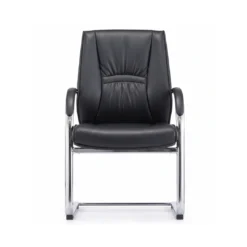Alternative view of Chaise Visiteur Simili Cuir PU – Luge Chromée Noir (GC-2820S)