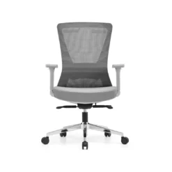 Chaise de Bureau Résille avec Crochet Vêtements – 3D Arms Gris (GB-177B-2)