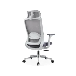 Alternative view of Fauteuil Directorial Résille PA+Verre – Appuie-Tête + Lombaire – Gris (GB-35A-2)