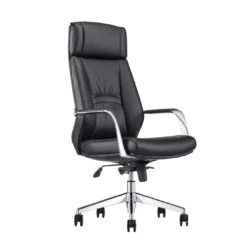Fauteuil Directorial Simili Cuir Haut Dossier – Noir (GC-2820H)