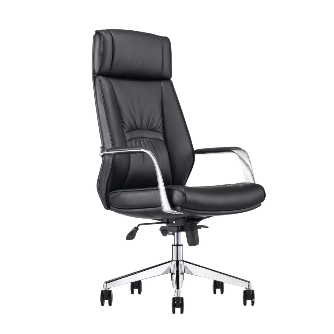 Fauteuil Directorial Simili Cuir Haut Dossier – Noir (GC-2820H)