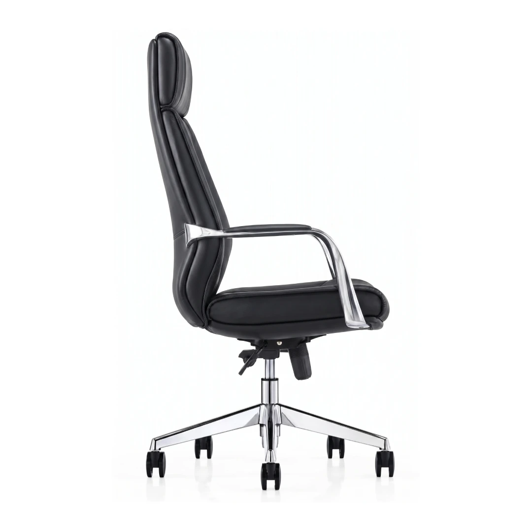 Fauteuil Directorial Simili Cuir Haut Dossier – Noir (GC-2820H) – Image 3