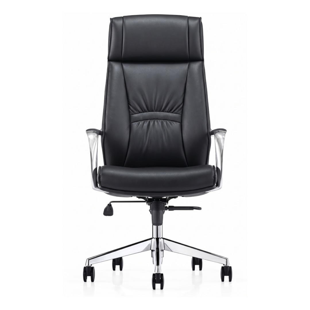 Fauteuil Directorial Simili Cuir Haut Dossier – Noir (GC-2820H) – Image 2
