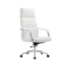 Fauteuil Directorial Simili Cuir – Mécanisme Avion – Blanc (GC-2819H)