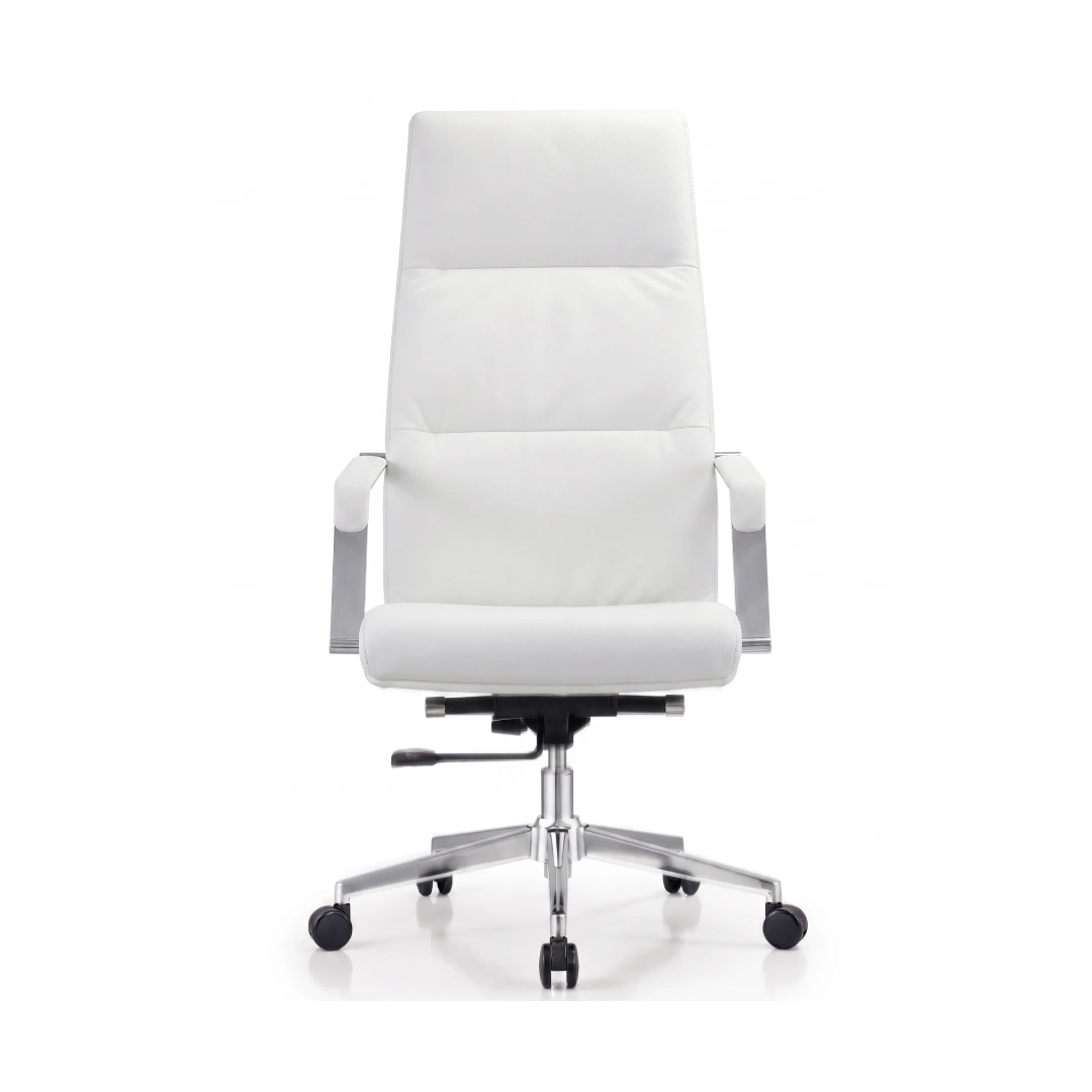 Fauteuil Directorial Simili Cuir – Mécanisme Avion – Blanc (GC-2819H) – Image 2
