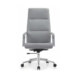 Alternative view of Fauteuil Directorial Simili Cuir – Mécanisme Avion – Gris (GC-2819H)