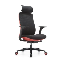 Fauteuil Ergonomique Premium Résille Luxe – Classe 4 – Bicolore Rouge/Noir (GD-Loke-RH)