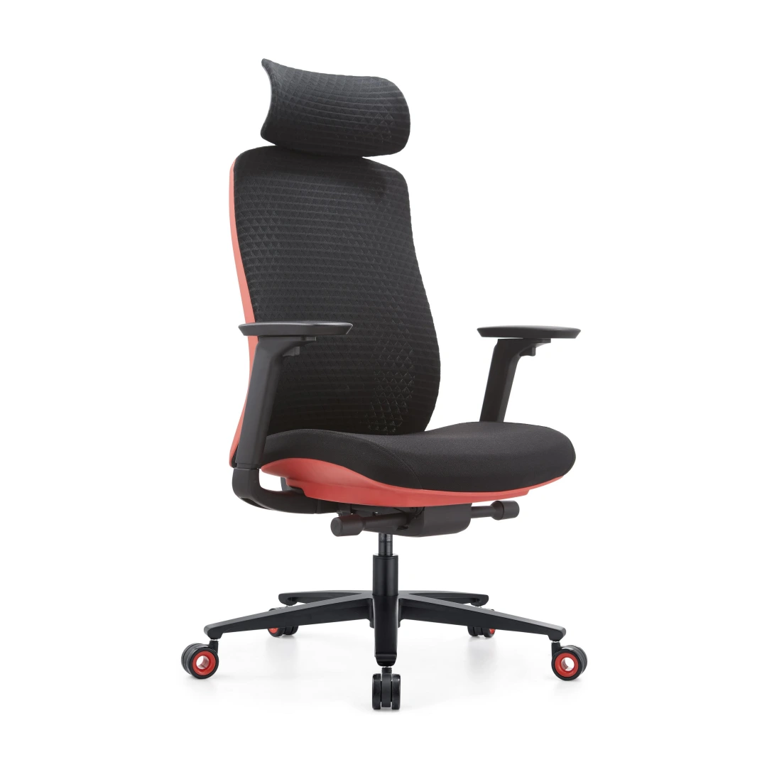Fauteuil Ergonomique Premium Résille Luxe – Classe 4 – Bicolore Rouge/Noir (GD-Loke-RH)