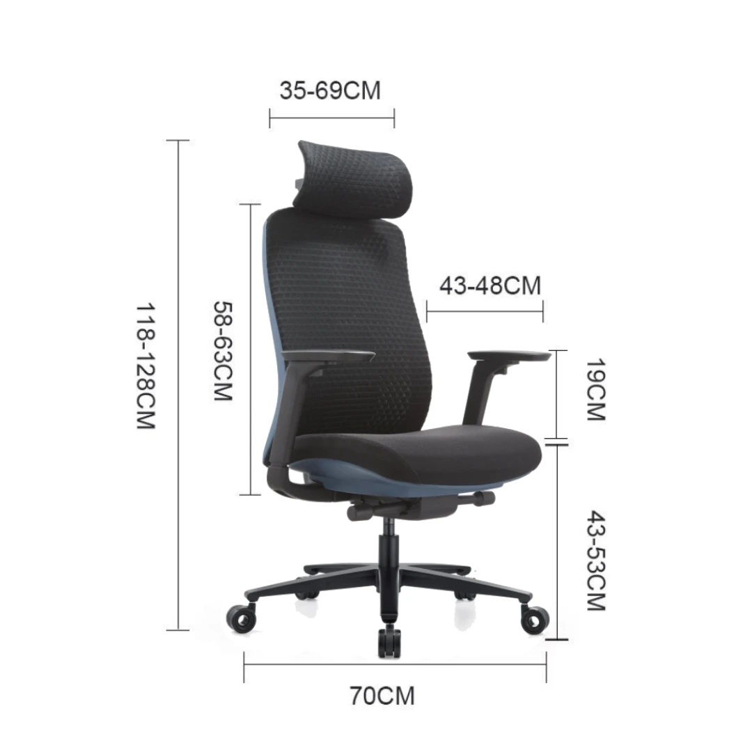 Fauteuil Ergonomique Premium Résille Luxe – Classe 4 – Full Black (GD-Loke-BH) – Image 4